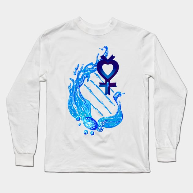 Mercury Aqua Rhapsody v.4 Long Sleeve T-Shirt by iisjah